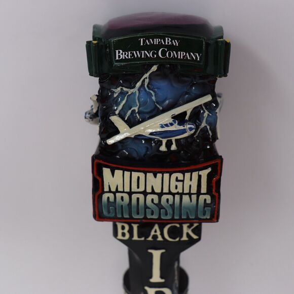Tampa Bay Brewing Company Beer Tap "Midnight Crossing Black IPA" Handle Keg - Picture 2 of 4